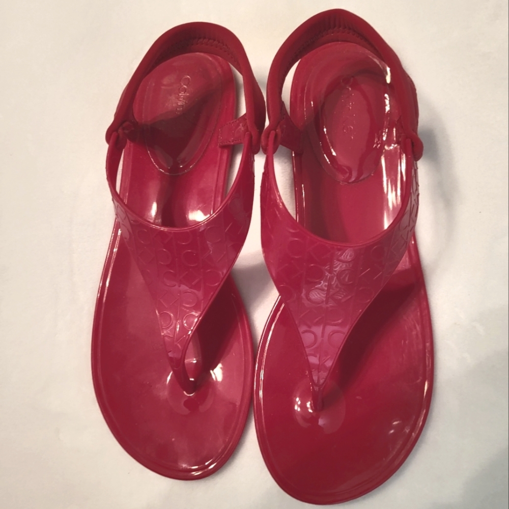 Calvin Klein Sandals Raspberry Size 10 New